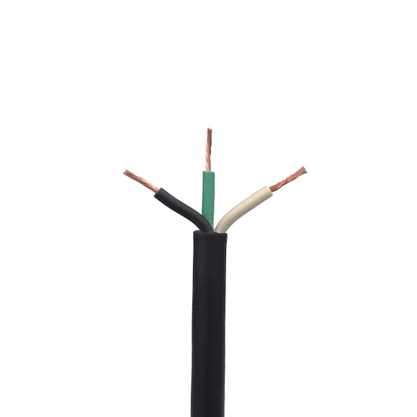 16 AWG SJOOW Portable Cord, 3 Conductor 300V Power Cable, EPDM Wires w/CPE Outer Jacket - 10' Lngth